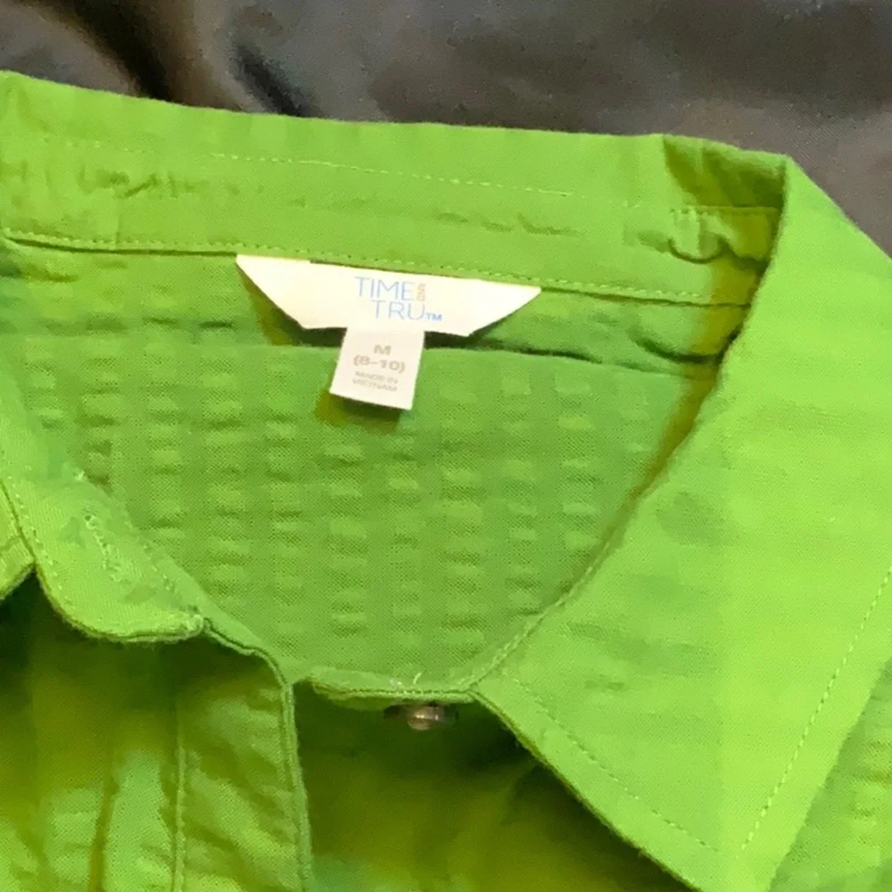 Time and Tru Green Textured Dress - Picture 4 of 5